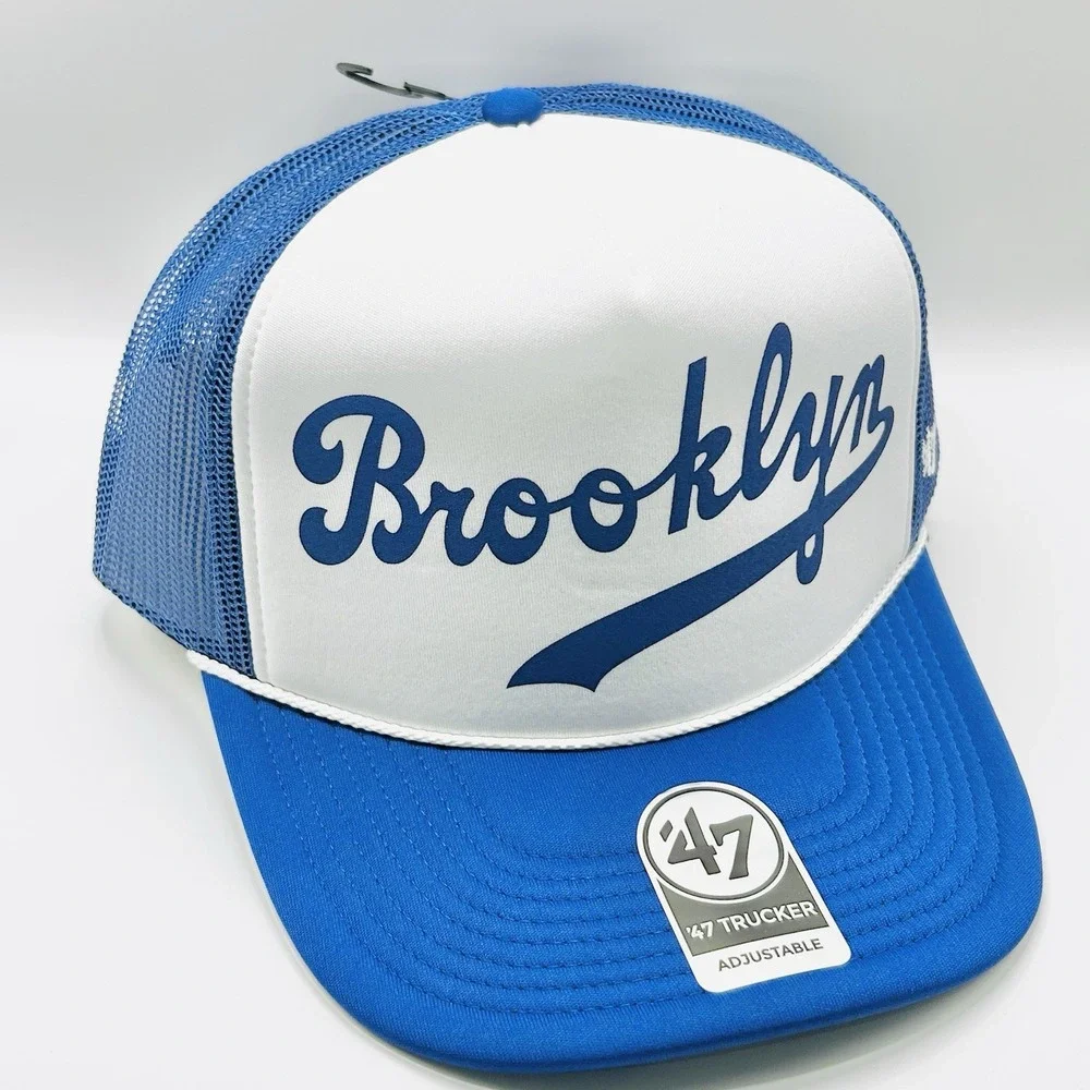 Brooklyn Dodgers Los Angeles '47 Brand Script Foam Trucker Hat Cap Snapback MLB